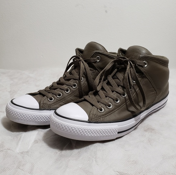 converse leather high street